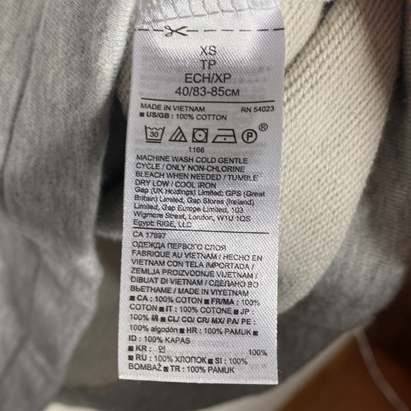 Banana Republic Grey Bell-Sleeve Couture Sweatshirt size XS - Picture 9 of 10